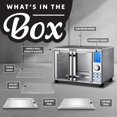 thumbnail image 4 of Gourmia Air Fryer French Door Toaster Oven - 6-Slice Capacity, LED Display, 14 Presets, Stainless Steel, 4 of 5