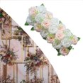 thumbnail image 1 of Baohd Chemin de Table Panneau de Fleurs Roses pour Mariage Beige et Blanc, 1 of 7