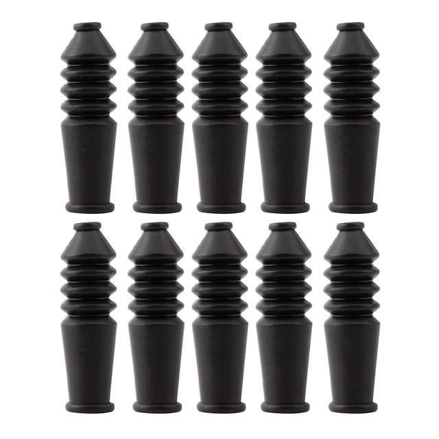 MasteelfCA 10PCS Mountain Folding V Brake Elbow Dust Brake Line Protection Cover Accessories Rubber Sleeve(Black)