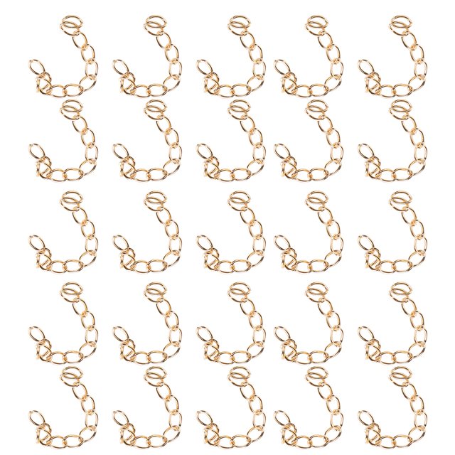 Peahefy 25Pcs Jewelry Extension Chain 5cm Tail Extender for Necklace Bracelet Earing DIY,Tail Extender,Bracelet Extension Chain