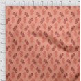 thumbnail image 3 of oneOone Cotton Poplin Peach Fabric Floral Block Sewing Craft Projects Fabric Prints By Yard 42 Inch Wide, 3 of 4