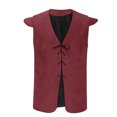 thumbnail image 2 of EGNMCR Débardeurs Homme Homme Rayé Mode Rétro avec Poches à Simple Boutonnage Col en V Débardeurs Hauts Blouse, 2 of 4