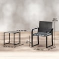 thumbnail image 3 of Outsunny Wicker Patio Furniture Bistro Set with Cushion Mesh Seat, Grey, 3 of 10
