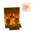 thumbnail image 1 of Kmbangi Birthday Card, 3D Funny Cute Cartoon Bear Light Musical Birthday Cards Greeting Card Gift, 1 of 4