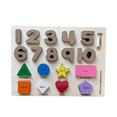 thumbnail image 3 of Creative Beginning Wooden Preschool Puzzle for Kids Ages 3-5 with Tracers & Chalkboard Base, ABC Learning, Number, Shape and Colour Matching Game Educational Toy, 3 of 10