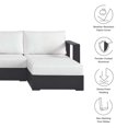 thumbnail image 3 of Modway Tahoe 4-Piece Sectional Sofa Set in Gray White, 3 of 9