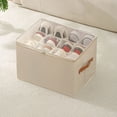 thumbnail image 1 of Matoen Storage Box with Lid for Home Use Fabric Folding Storage Box Multi Grids Wardrobe Underwear and Underwear Sorting Box, 1 of 6