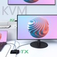thumbnail image 4 of 4K 120m KVM Extender, HD Multimedia Interface KVM USB Extender Transmit 1080p HD Video Over Cat5e/6/6a/7 Ethernet Cable 120m for Mouse and Keyboard Control Remote Signals, 4 of 7