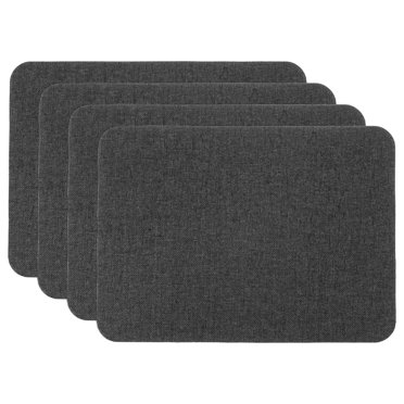 Uxcell Linen Fabric Patches Self-Adhesive Fine Linen Repair Tape for Linen Sofa Upholstery Furniture Pillow Clothing Black 4Pcs