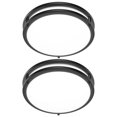 thumbnail image 1 of 12 Inch Flush Mount Ceiling Lights, 36W 3200LM Black Dimmable Light Fixtures Ceiling Mount, 3000K-5000K Selectable Modern Kitchen Light Fixtures for Stair, 1 of 9