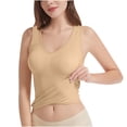 thumbnail image 1 of UPPADA Womens Shapewear Tank Top with Built In Bra Seamless Body Shaper Slimming Compression Camisole Tank Tops Seamless Cami Tank Top Stretch Comfy Soft Base Tees Beige,M, 1 of 3