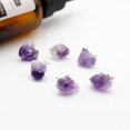 thumbnail image 4 of FeiraDeVaidade Boucles d'Oreilles Pierres Rugueuses Naturelles Améthyste Mode Tempérament Bijoux, 4 of 7