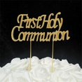 thumbnail image 1 of Tian Sweet 33014-FCg 2.2 oz First Holy Communion Cake Topper - Gold, 1 of 1