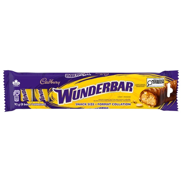 CADBURY WUNDERBAR, Chocolatey Candy Bar, Snack Size