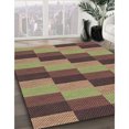 thumbnail image 3 of Ahgly Tapis Rectangulaire Lavable en Machine Intérieur Transitionnel Brun Sépia, 2 Pieds x 5 Pieds, 3 of 7