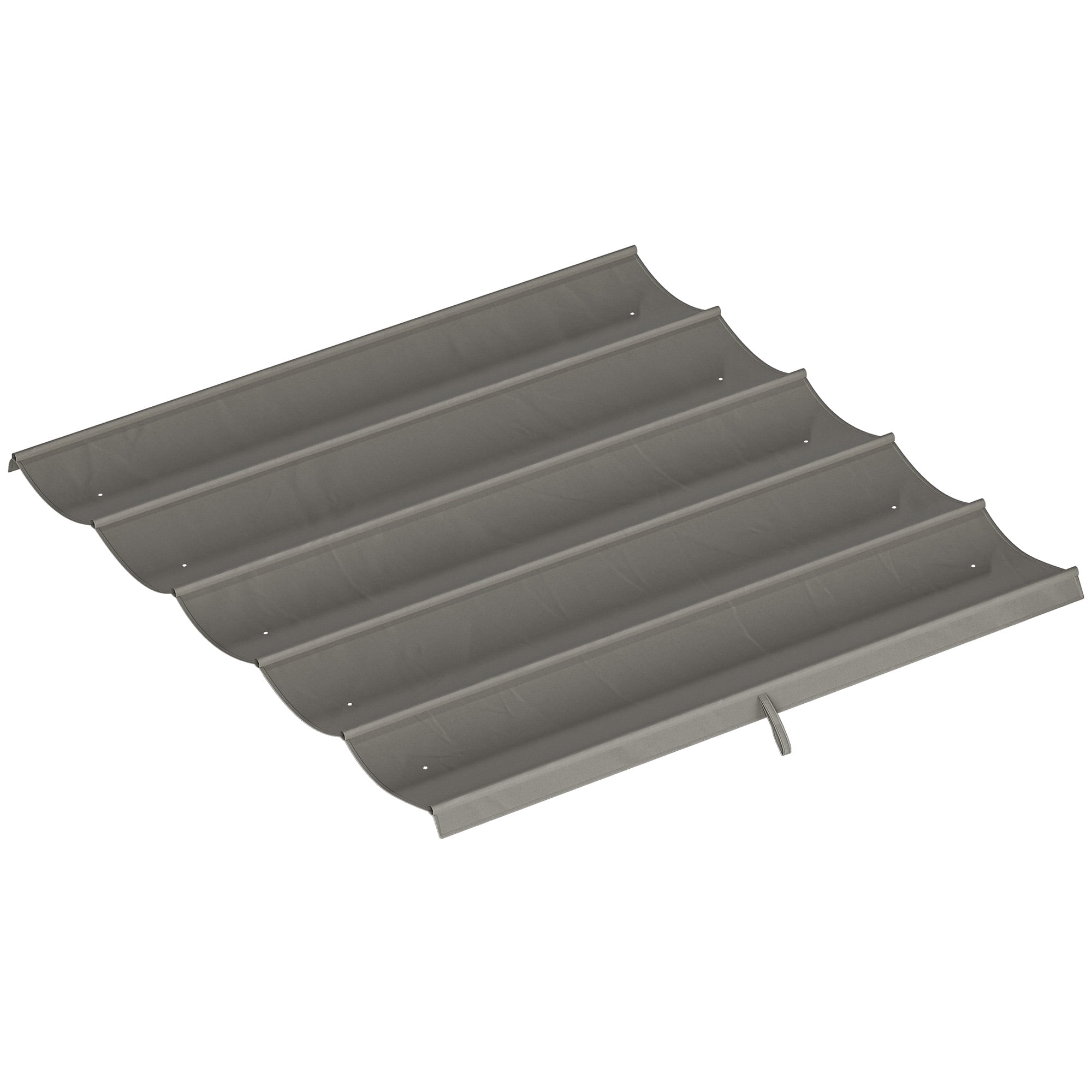 Outsunny 8.2' x 8.4' Pergola Canopy Top Only, Fit 10'x10' Frame, Light Grey