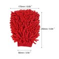 thumbnail image 2 of Unique Bargains Grande Mitaine de Lavage à Époussetage en Microfibre Douce Chenille Double Face Rose Rouge, 2 of 5