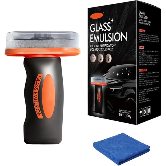 Handheld Glass Oil-Film Remover, Multifunctional Oil Film Remover, Removes Smudges, New Upgrade Oil Film Remover for Car Windshields and Windows Improves Visibility (1pcs)