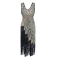 thumbnail image 1 of SMihono Robe d'Été pour Femmes Grande Taille Grande Taille Vintage Années 1920 à Franges Superbe Robe de Soirée Cocktail, 1 of 4