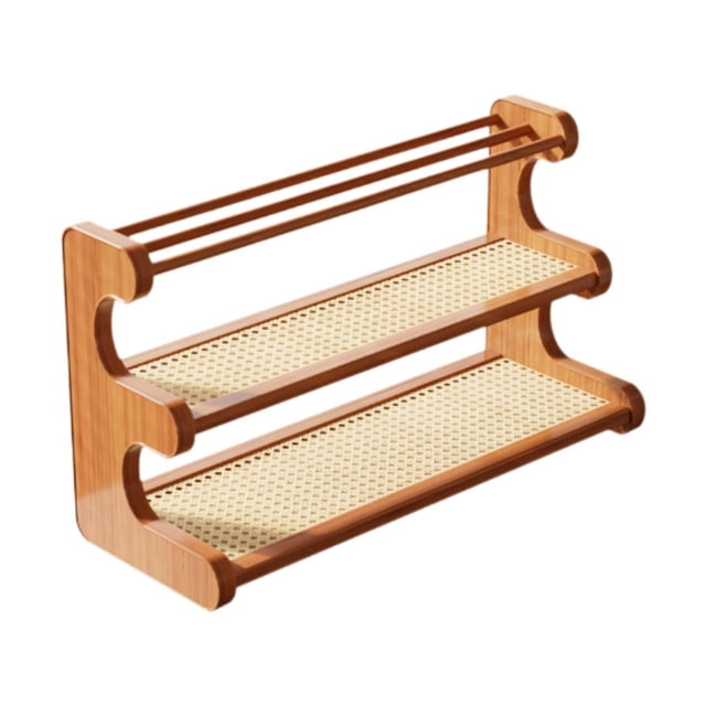 Luzkey Chinese Teapot Shelf Desktop Organizer Countertop Lightweight Gift 3 Tier Tea Set Storage Rack for Hotel Restaurant Apartment 50x20x36cm