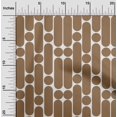 thumbnail image 2 of oneOone Cotton Jersey Brown Fabric Geometric Craft Projects Decor Fabric Printed By The Yard 58 Inch Wide, 2 of 4