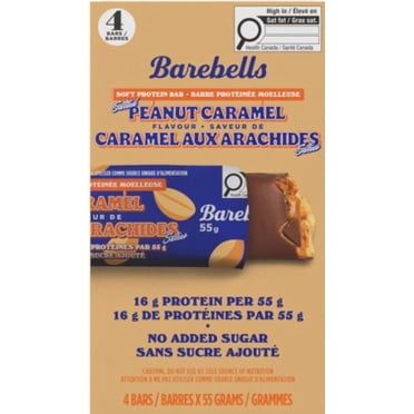 BAREBELLS SOFT PROTEIN BAR SALTED PEANUT CARAMEL 4 PACK , 4 X 55 GRAMS COUNT