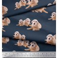 thumbnail image 3 of Soimoi Modal Satin Fabric Golden Retriever Dog Print Sewing Fabric Yard 42 Inch Wide, 3 of 3