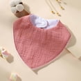 thumbnail image 4 of Serviette à Bave pour Bébé Serviette en Coton Peigné Serviette Unie Serviette à Bave à Double Couche, 4 of 4
