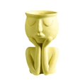 thumbnail image 2 of Human Think Face Ceramic Home Plants Flower Pot Vase Planter Tabletop Decoration, 2 of 10