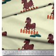 thumbnail image 2 of Soimoi Poly Georgette Fabric Horse Kids Decor Fabric Printed Yard 42 Inch Wide, 2 of 3