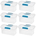 thumbnail image 1 of Sterilite Medium Nesting ShowOffs, Stackable Small Storage Bin with Lid, 6 Pack, 1 of 3