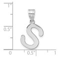 thumbnail image 4 of Diamond2Deal 14K White Gold Bubble Letter S Initial Pendant for Women, 4 of 6
