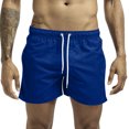 thumbnail image 1 of Plebaso Men's Beach Shorts Lightweight Casual Shorts Solid Color Drawstring Summer Shorts with Pockets, 1 of 5