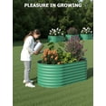 thumbnail image 1 of BeesClover Oval Raised Garden Bed - Galvanized Steel Planter with Open-Bottom for Vegetables and Trees, 1 of 8