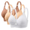 thumbnail image 1 of Timegard 3pc Plus Size Bras for Women Wireless Adjustable Strap Full Support Breathable Everyday Bra, 1 of 5