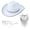 White, variant on Fgnfyis Double Sequin Wrapped Border Western Cowboy Hat 3 Piece Set Glasses Square Scarf Silk Scarf Cowboy Hats Pink