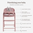 thumbnail image 2 of Evolur Step and Savor Convertible High Chair​, Rose Petal, 2 of 9