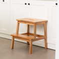 thumbnail image 1 of Rectangular step stool - solid acacia wood, two-layer design, saves kitchen/closet space, 1 of 1