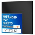 thumbnail image 1 of Performore Expanded PVC Sheet Lightweight Rigid Foam 3mm (1/8 Inch) 12 x 12 Inches Black Ideal for Signage, Displays, and Digital/Screen Printing by Ring Binder Depot, 1 of 4