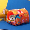 thumbnail image 4 of CBFFDC Comfortable Pet Bed Hamster Colorful Cartoon Pattern House Washable Guinea Pig Bed Small Animals Hideout for Autumn Winter, 4 of 6