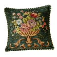 thumbnail image 3 of GROWTH TANK 19x19inch Jacquard Pillow Cover Machine Wash Floral Pattern Pillowcase for Sofa, Green, 3 of 9