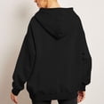 thumbnail image 4 of RKSTN Hoodies for Women Fall Solid Color Basic Loose Hoodie Plus Size Sweatshirt Long Sleeve Kangaroo Pocket Drop Shoulder Pullovers Tops, 4 of 6
