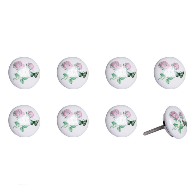 KNOB-IT VINTAGE HANDPAINTED CERAMIC KNOBS (8 Pack) K000001