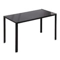 thumbnail image 1 of HOMCOM Rectangular Dining Table, Tempered Glass Kitchen Table w/ Steel Legs, 1 of 9