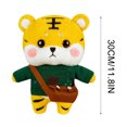 thumbnail image 3 of F Stuffed Tiger Plush 30Cm Soft Doll For Kids Cute Sleeping Animal Toy With Green Sweater, 3 of 3