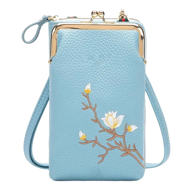 Tyidzon Women Sling -Body Wallet With Mobile Cell Phone Small Crossbody Purses For Women
