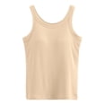 thumbnail image 3 of MIASHUI Women's Tops Sleeveless Full Length Ribbed Basic Tank Top Women Clothing,Beige,XS, 3 of 6