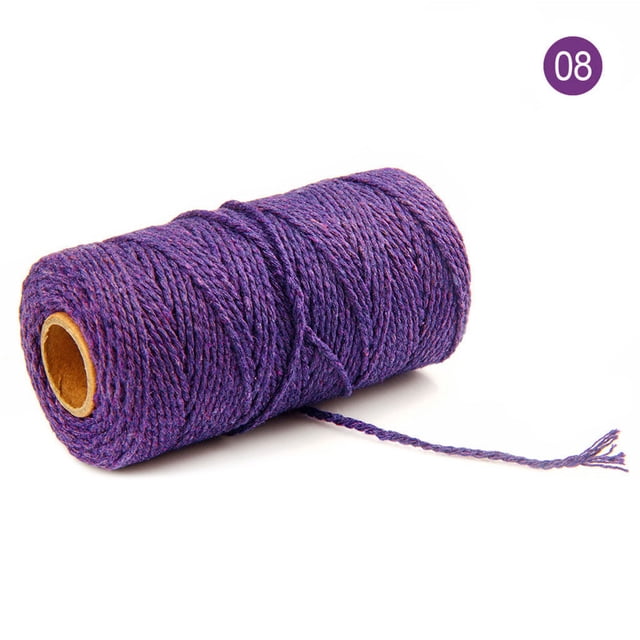 Fridja 100m Long/100Yard Pure Cotton Twisted Cord Rope Crafts Macrame Artisan String