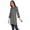 thumbnail image 2 of Moomaya Kurtis Courtes à Col Montant en Poly-Crêpe pour Femmes, Haut de Robe Imprimé, 2 of 5