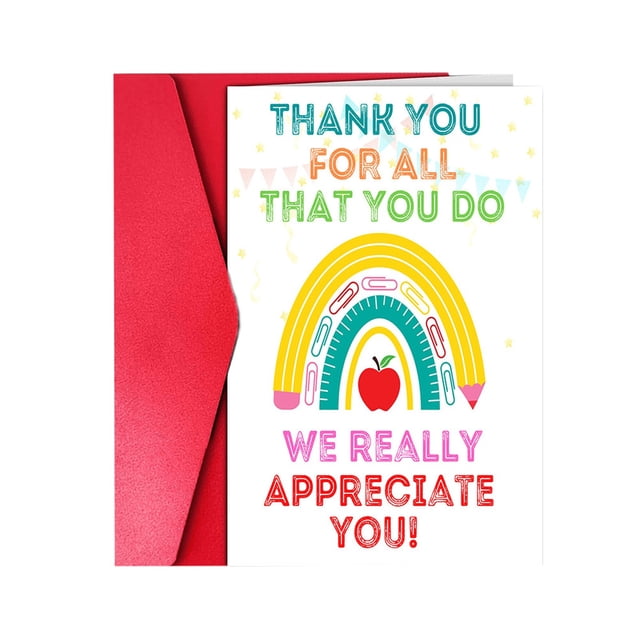Greeting Card for Teachers Appreciation Card for Teacher Appreciation Bulk Classroom Recognition for Education